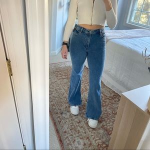 Abercrombie Bellbottom Medium Wash Jeans